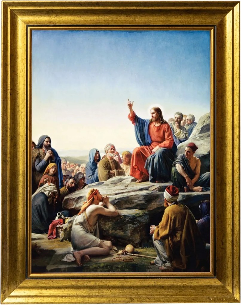 Prédikáció A Tetején Sermon Kép Arany Modern Keretben 30X40