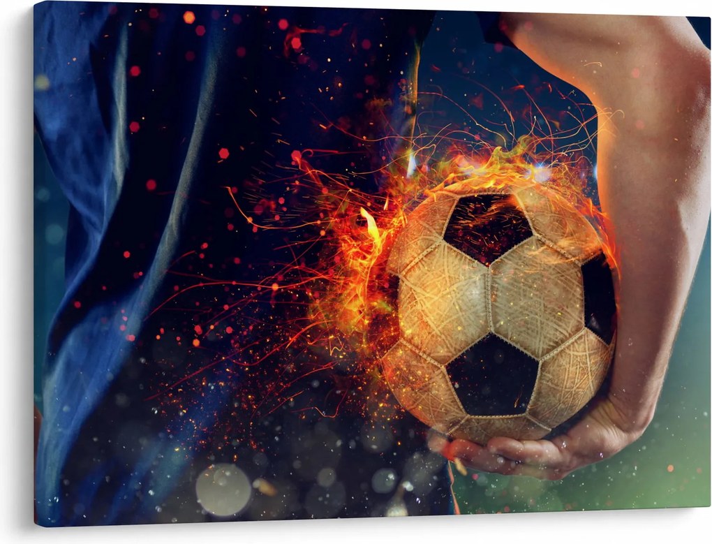Kép - Futball-labda a tűzben (70x50 cm)