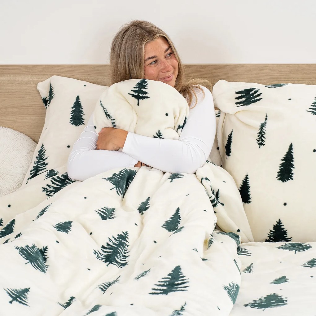 4Home Serene Forest mikroflanel ágynemű, 140 x 220 cm, 70 x 90 cm