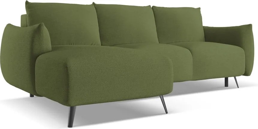 Zöld sarokkanapé (bal oldali) Malie – Makamii