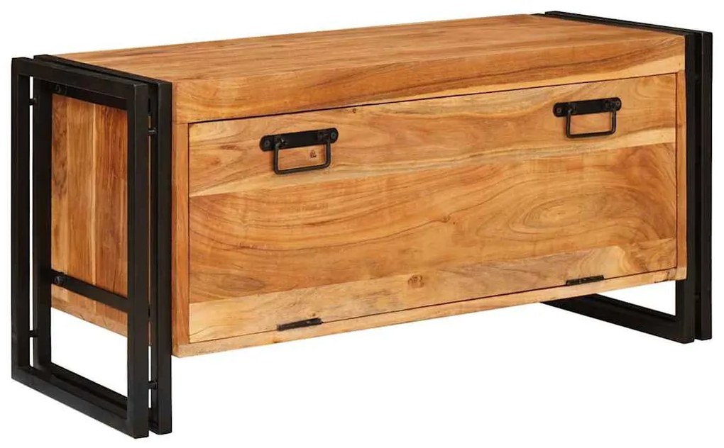 Cipőszekrény polcokkal Barna 90 x 38 x 45 cm tömör akácfa