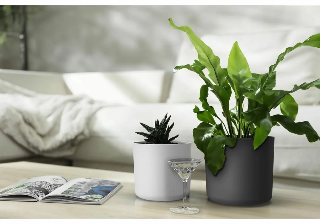 Gardenico Lora virágcserép  fehér, átmérő 35 cm , 35 cm átmérőjű