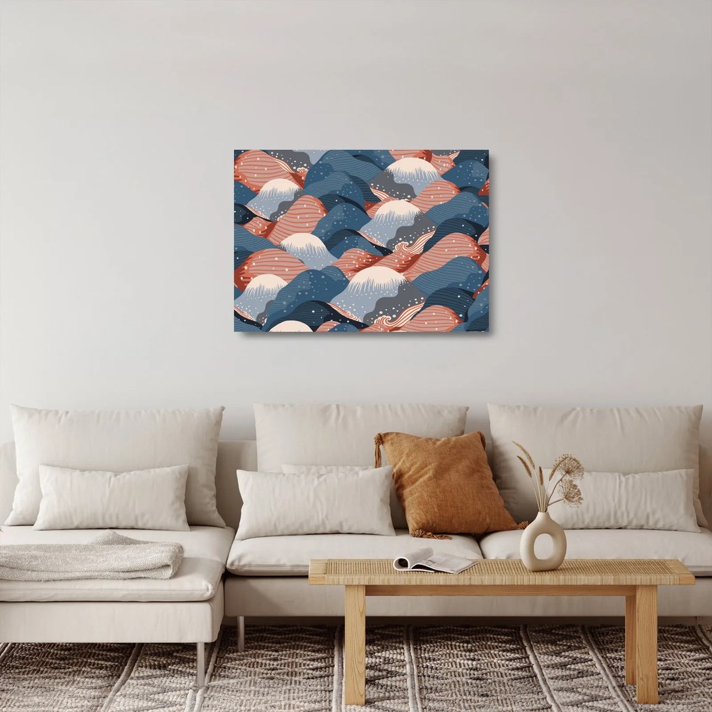 Üveg kép - Japán hullámok (70x50 cm)