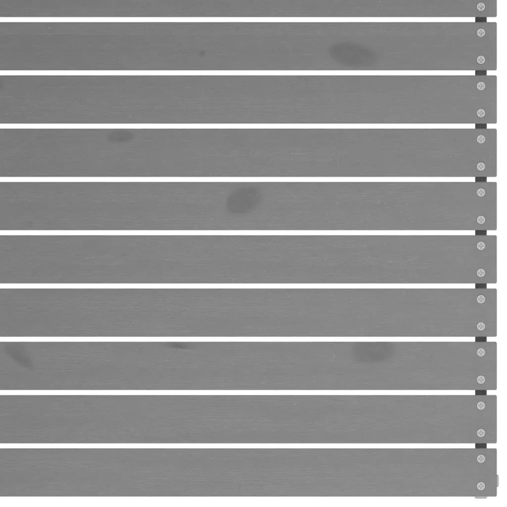 2 db szürke tömör fenyőfa kerti sarokkanapé