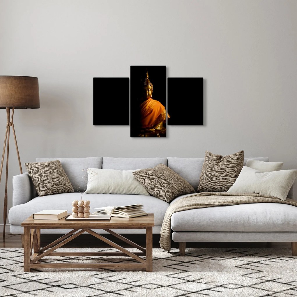 Kép - Arany Buddha szobor (90x60 cm)