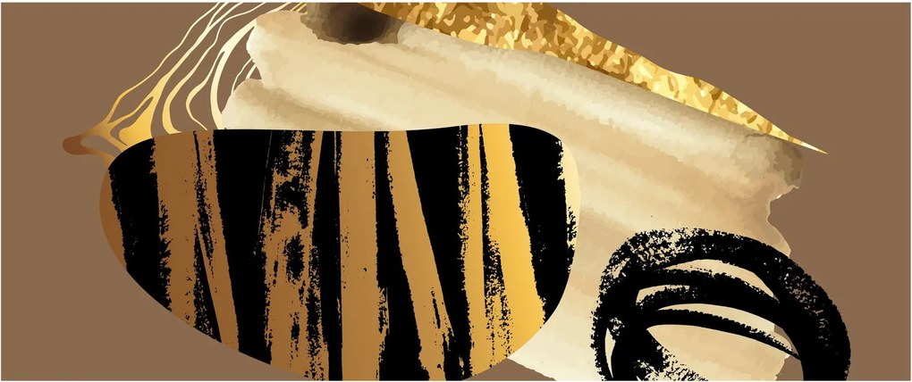Kép - Absztrakció aranybarna N⁰2 (120x50 cm)