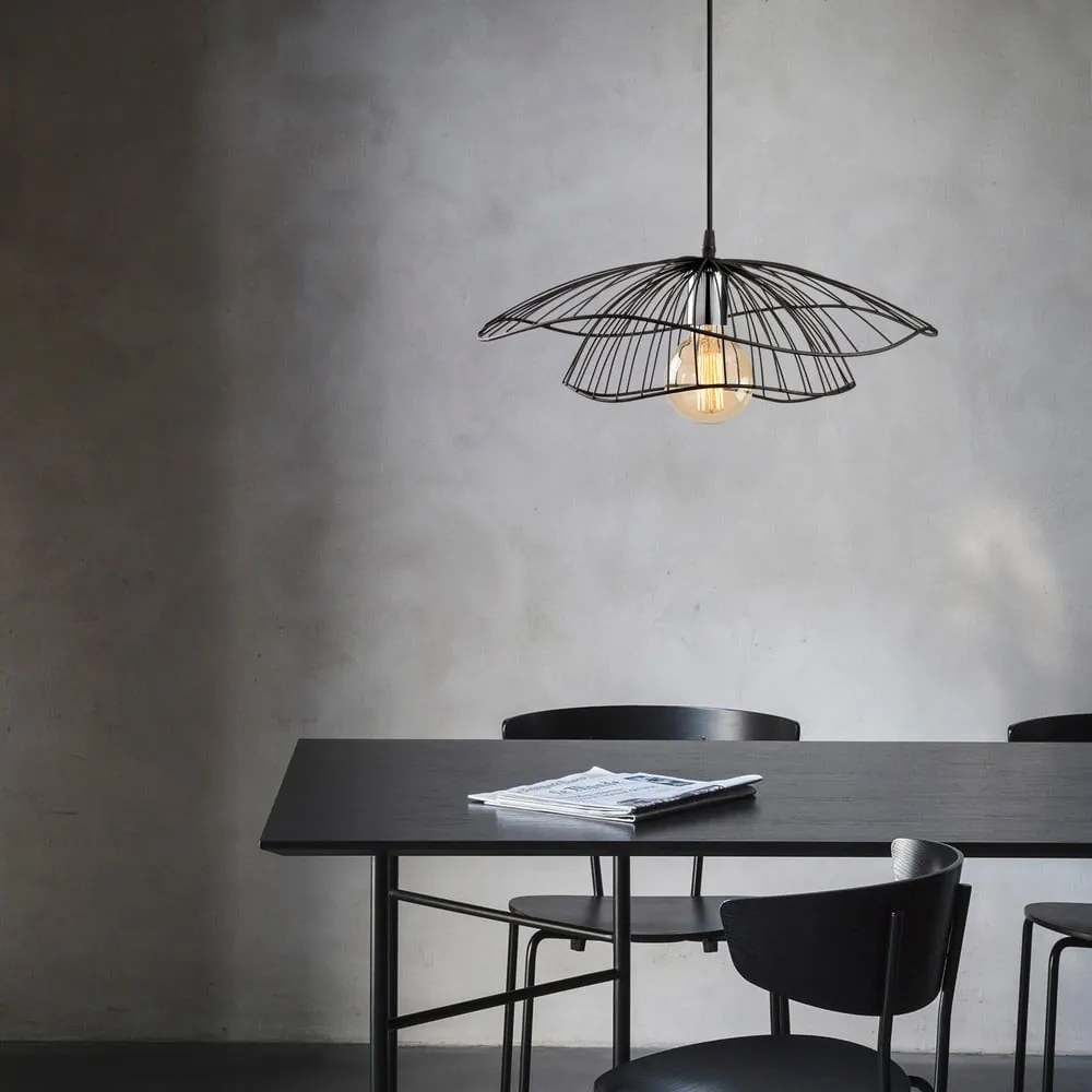 Tel fekete függőlámpa, ø 50 cm - Opviq lights