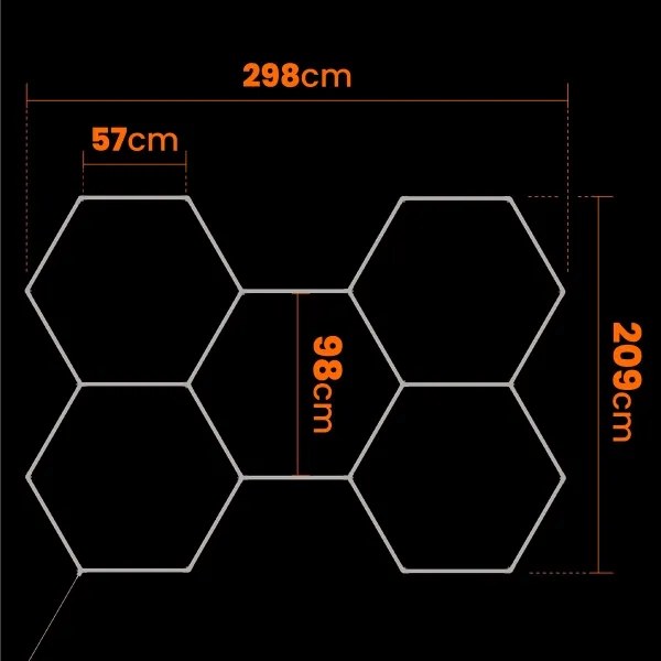 LED mennyezeti lámpa LED/240W/85-265V 4000K 298x209 cm CRI 90 IP44 fehér