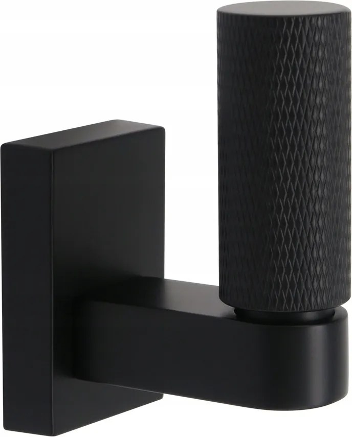 Bútorakasztó Fekete Matt Bordázott Masszív Amix W038