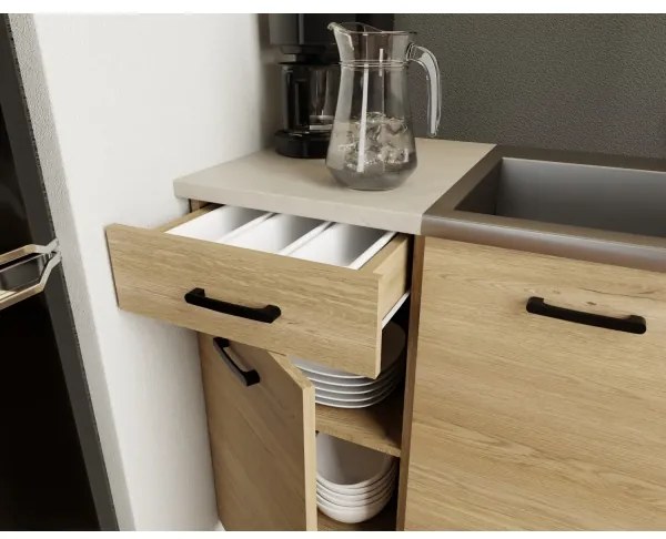 PATRICIA 180 cm-es tölgy konyhabútor