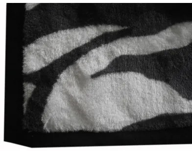 Flóra Zebra mintás Pléd Ágytakaró 150 x 200 cm Fekete Fehér