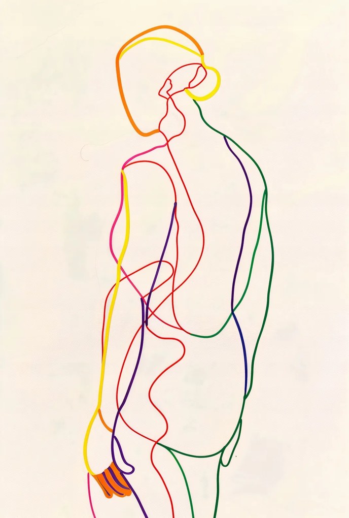 Poszter 61x90,5cm Szivárványos vázlat