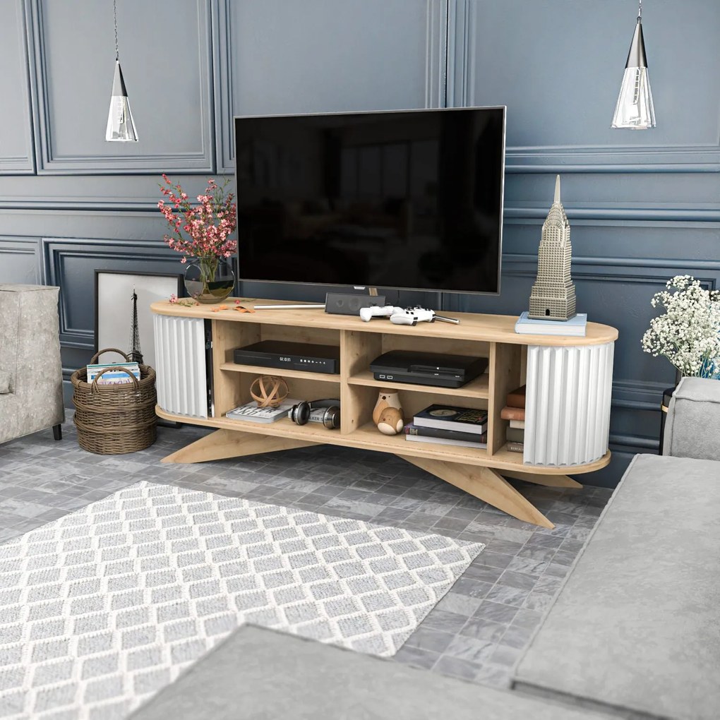 TV szekrény Stor - Sapphire, White