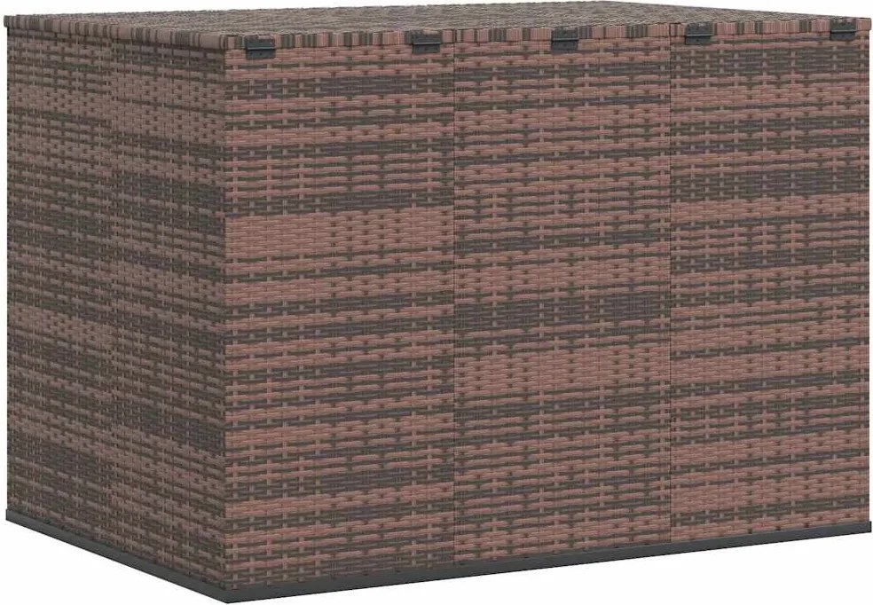 Barna Polyrattan Kerti Párnatartó Doboz 145 X 100 X 103 Cm