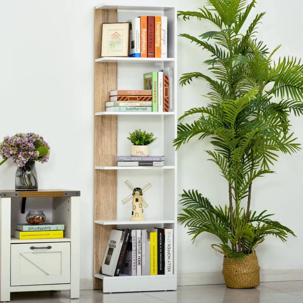 Polcos tároló könyvespolc 45x21x170cm barna FUR1958-1