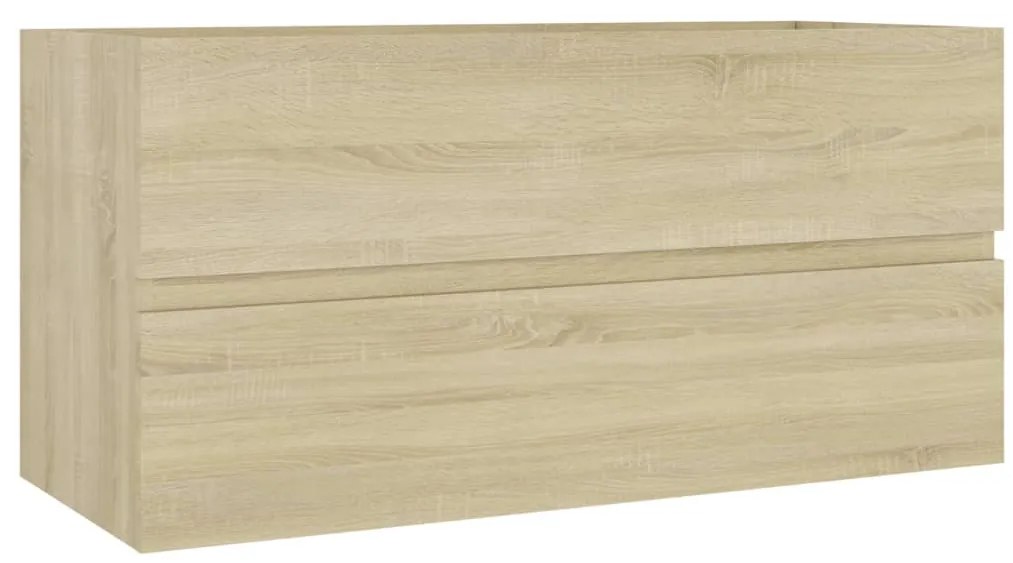 Sonoma tölgy színű szerelt fa mosdószekrény 90 x 38,5 x 45 cm