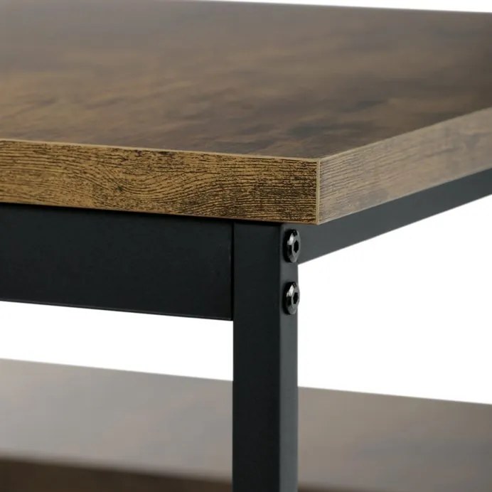Étkezőszett 2 székkel, 110×60×75 cm, MDF Old Wood. OLW