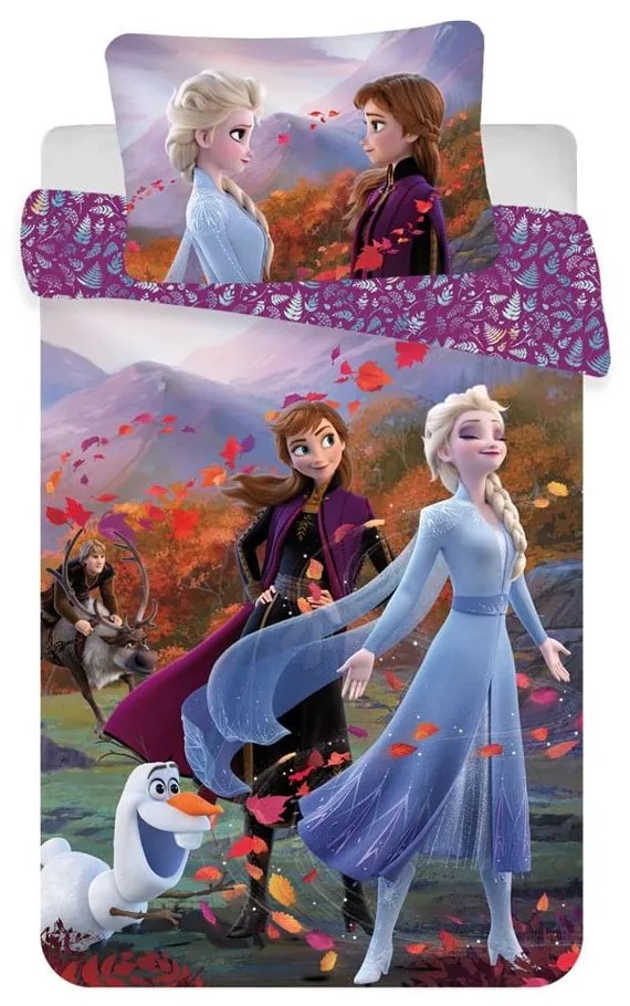 Pamut gyerek ágyneműhuzat babaágyhoz 100x135 cm Frozen "Wind" – Jerry Fabrics