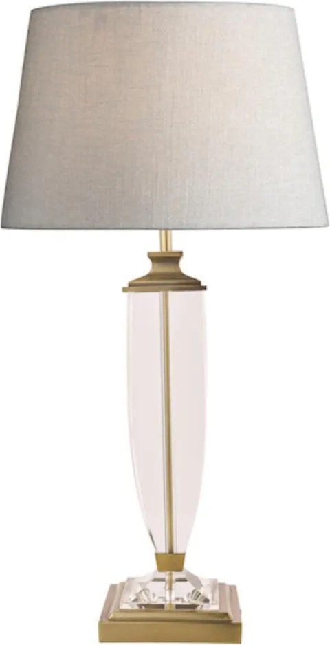 LAURA ASHLEY 3599058-Q CARSON Kristály Asztali lámpa Antik sárgaréz, Fehér B22 IP20