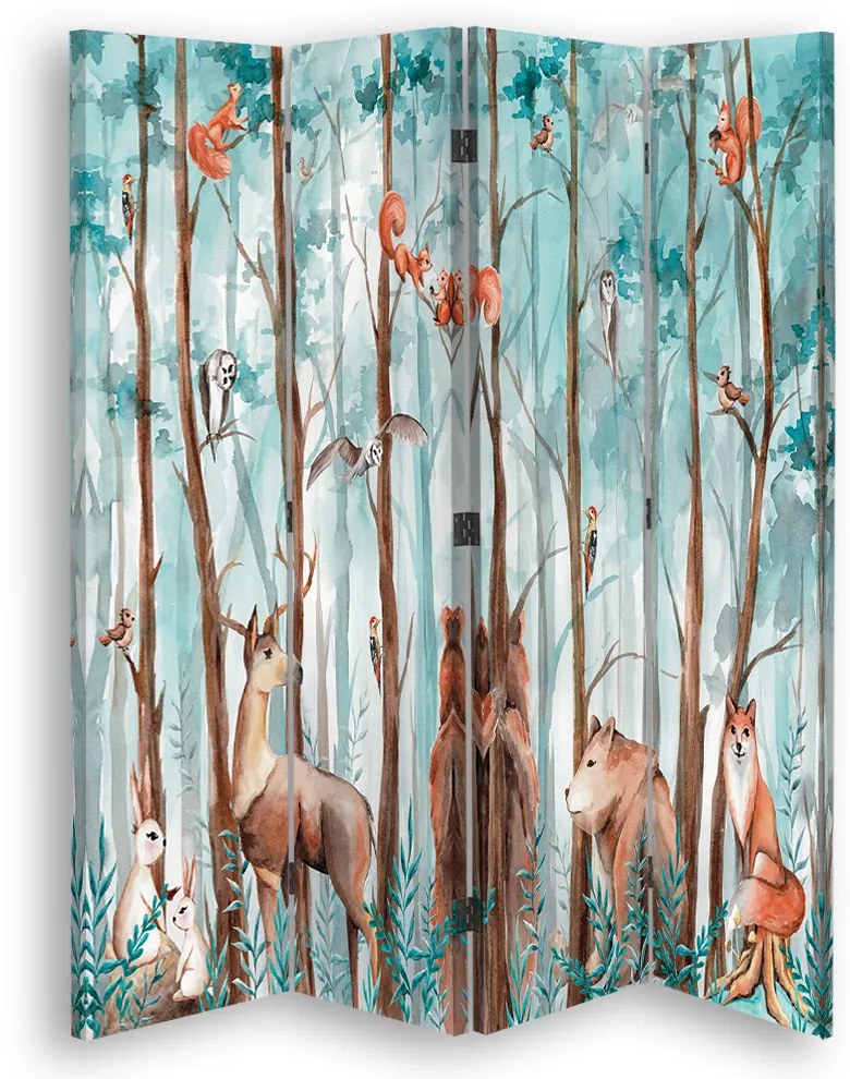 Gario Paraván Erdõ és erdei állatok Méret: 145 x 170 cm, Kivitelezés: Klasszikus paraván