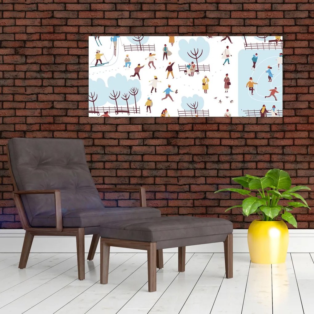 Kép - Boldog telet (120x50 cm)