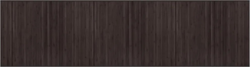 vidaXL négyszögletű sötétbarna bambusz szőnyeg 80 x 300 cm
