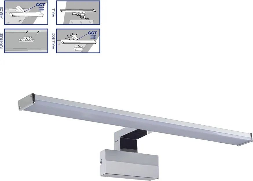 Prezent TREMOLO PLUS 70227 Fali lámpa 1x10W/LED 800lm IP44