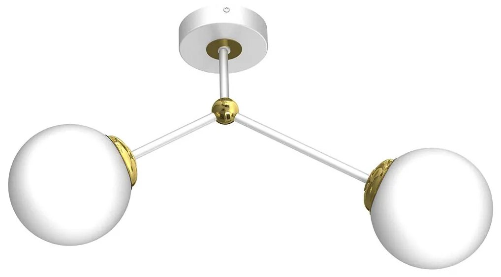 Felületre szerelhető csillár JOY 2xE14/40W/230V fehér/arany