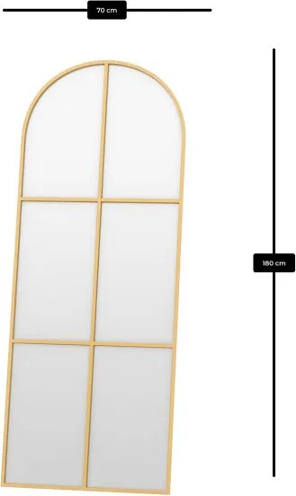 Influencer tükör, arany, 70 cm