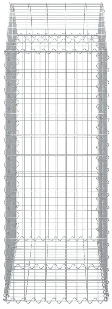 íves horganyzott vas gabion kosár 100x50x120/140 cm