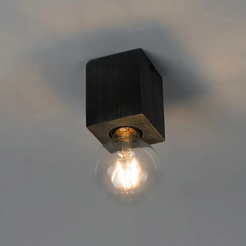 Rusztikus reflektor fekete fával - Bloc