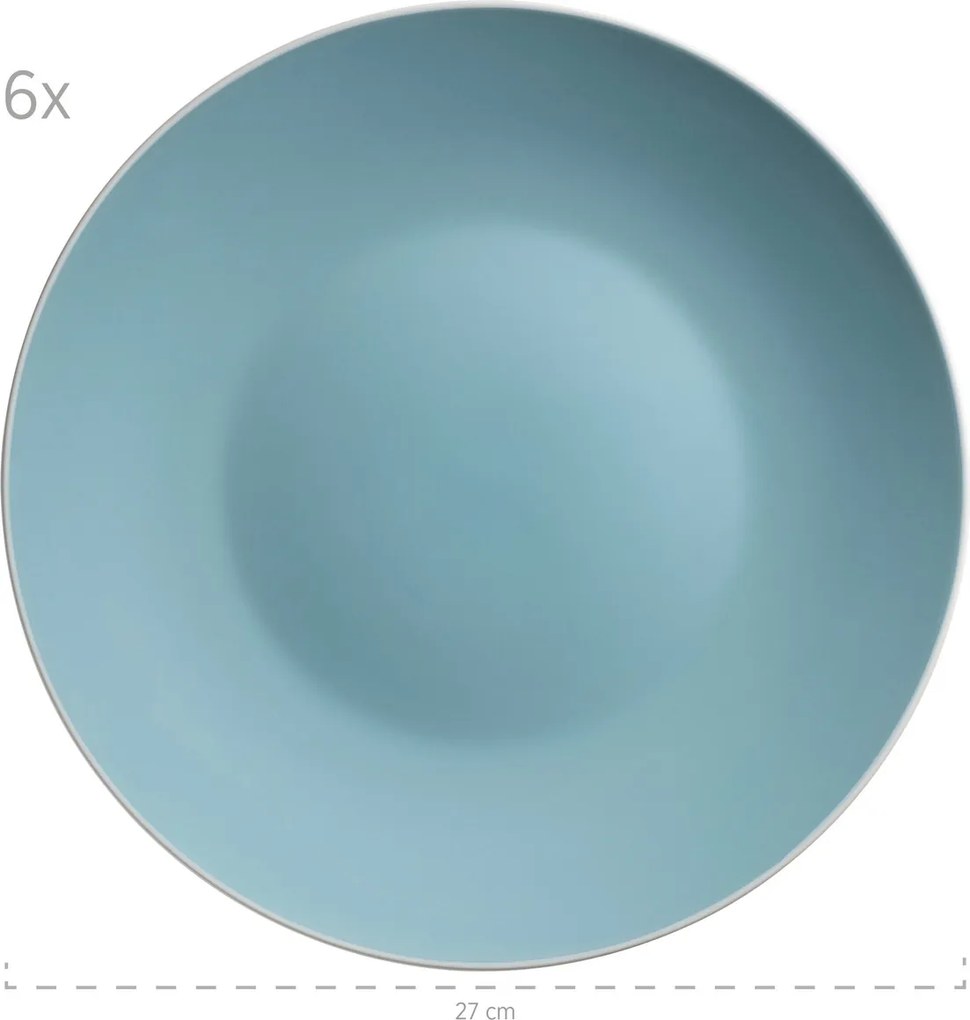 Mäser 24 darabos ELISSA étkészlet – türkizkék fényes