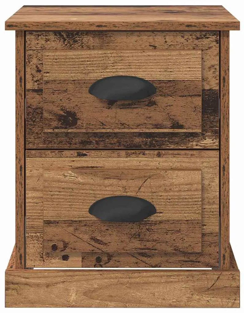 Éjjeliszekrény fiókkal 2 pcs Régi fa 39 x 39 x 47.5 cm Faanyag
