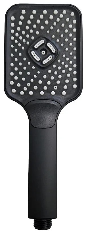 Caldo Freddo Zuhanyrendszer - CSAPTELEPPEL - szögletes - fejzuhany, zuhanyfej, gégecső - FEKETE