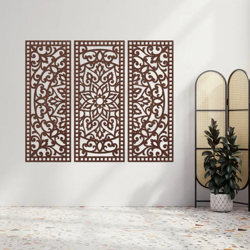 Faldekoráció háromrészes mandala panel | AURELIA
