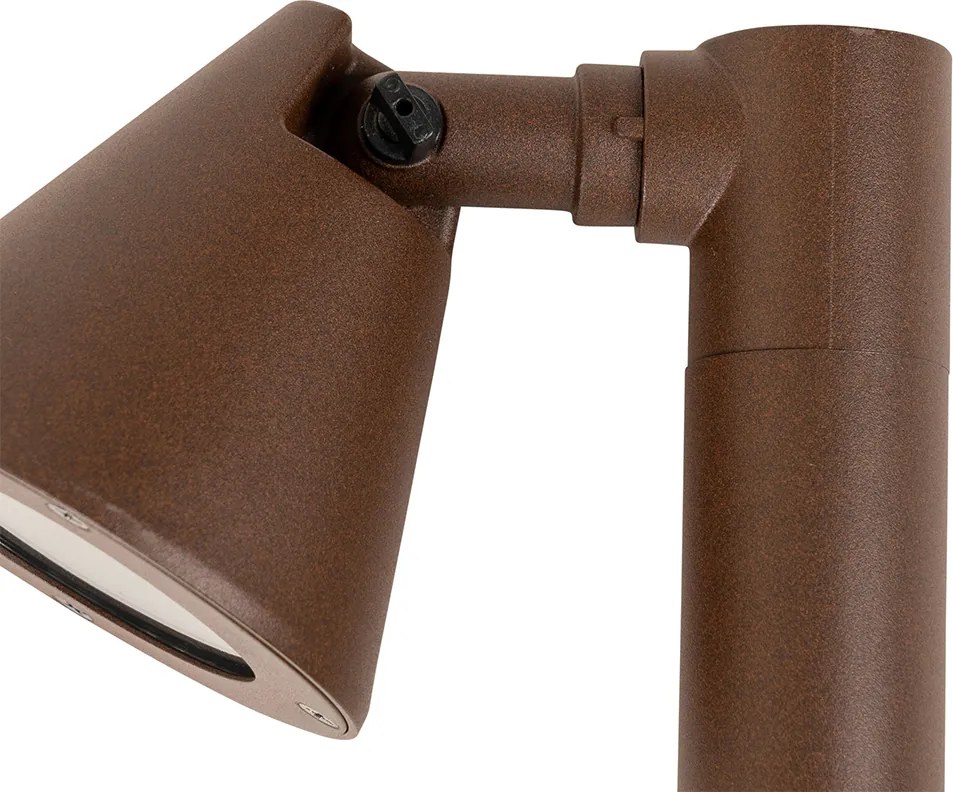 Modern kültéri oszloplámpa rozsdabarna 30 cm IP44 állítható - Ciara