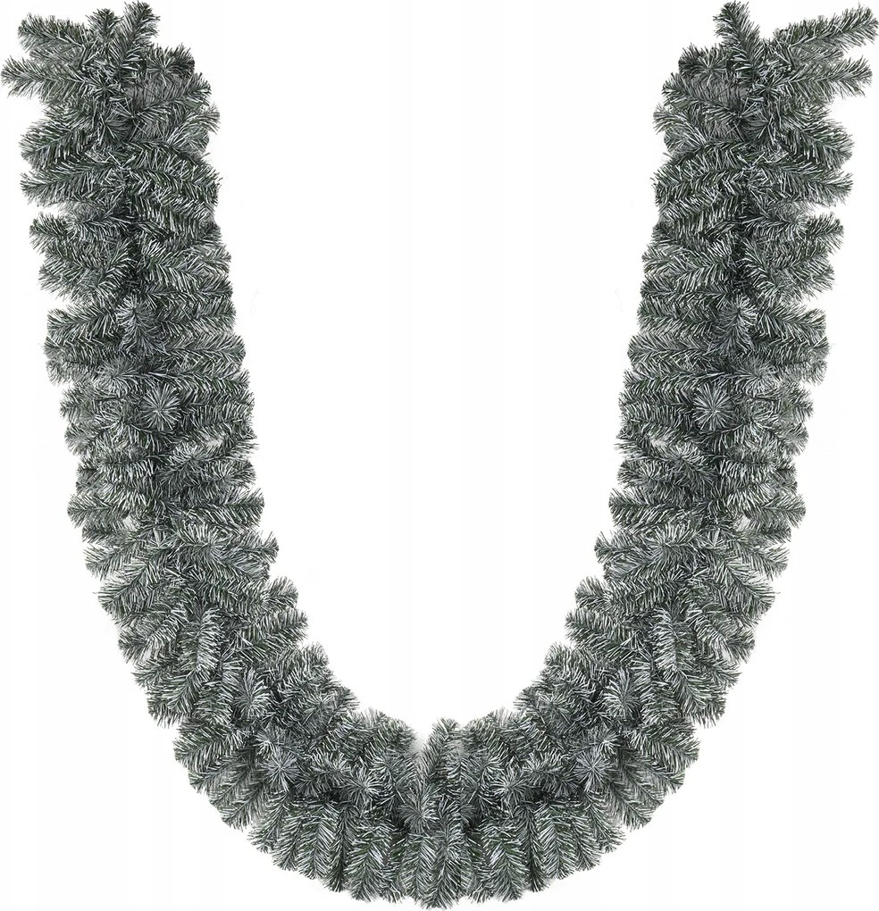 Lucfenyő girland fehér-zöld GLM10 270 cm Karácsonyi Dekoráció Lengyel