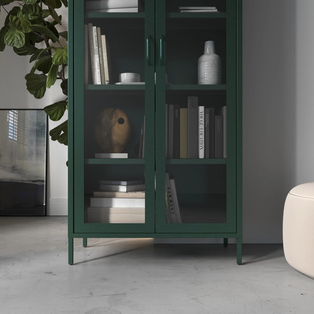 ANGELO vitrin, 800 x 1850 x 450 mm, Modern: palackzöld