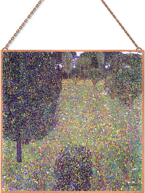 Gustav Klimt - Meadow in Flower üvegkép, falikép