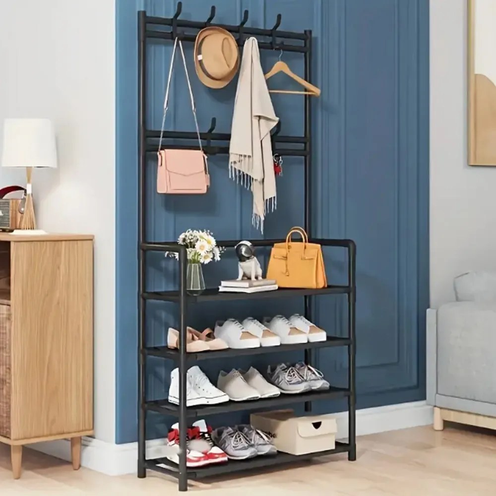 Előszobafal ruhaállvány LRA-02 fekete