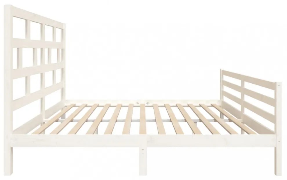 Super King fehér tömör fa ágykeret 180 x 200 cm