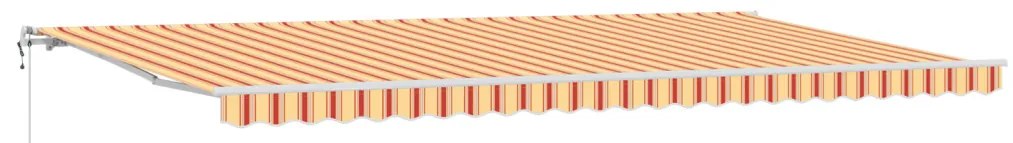 Behúzható napellenző 600 × 300 cm sárga és narancssárga