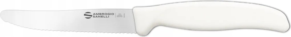 Pikutek fogazott kés Ambrogio Sanelli Supra 11cm fehér