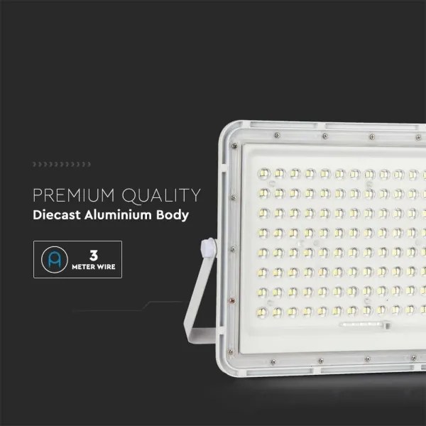 LED kültéri napelemes reflektor LED/20W/3,2V 6400K fehér + DO