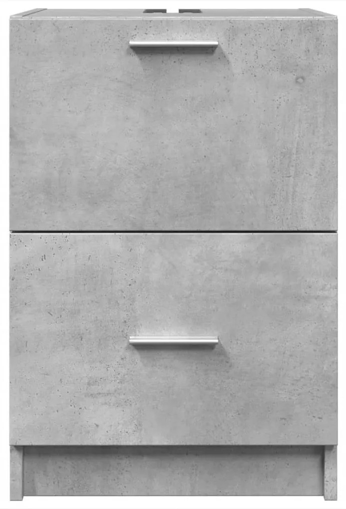 Betonszürke szerelt fa mosdószekrény 40 x 37 x 59 cm