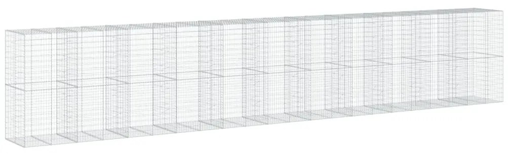horganyzott vas gabion kosár fedéllel 1100 x 100 x 200 cm