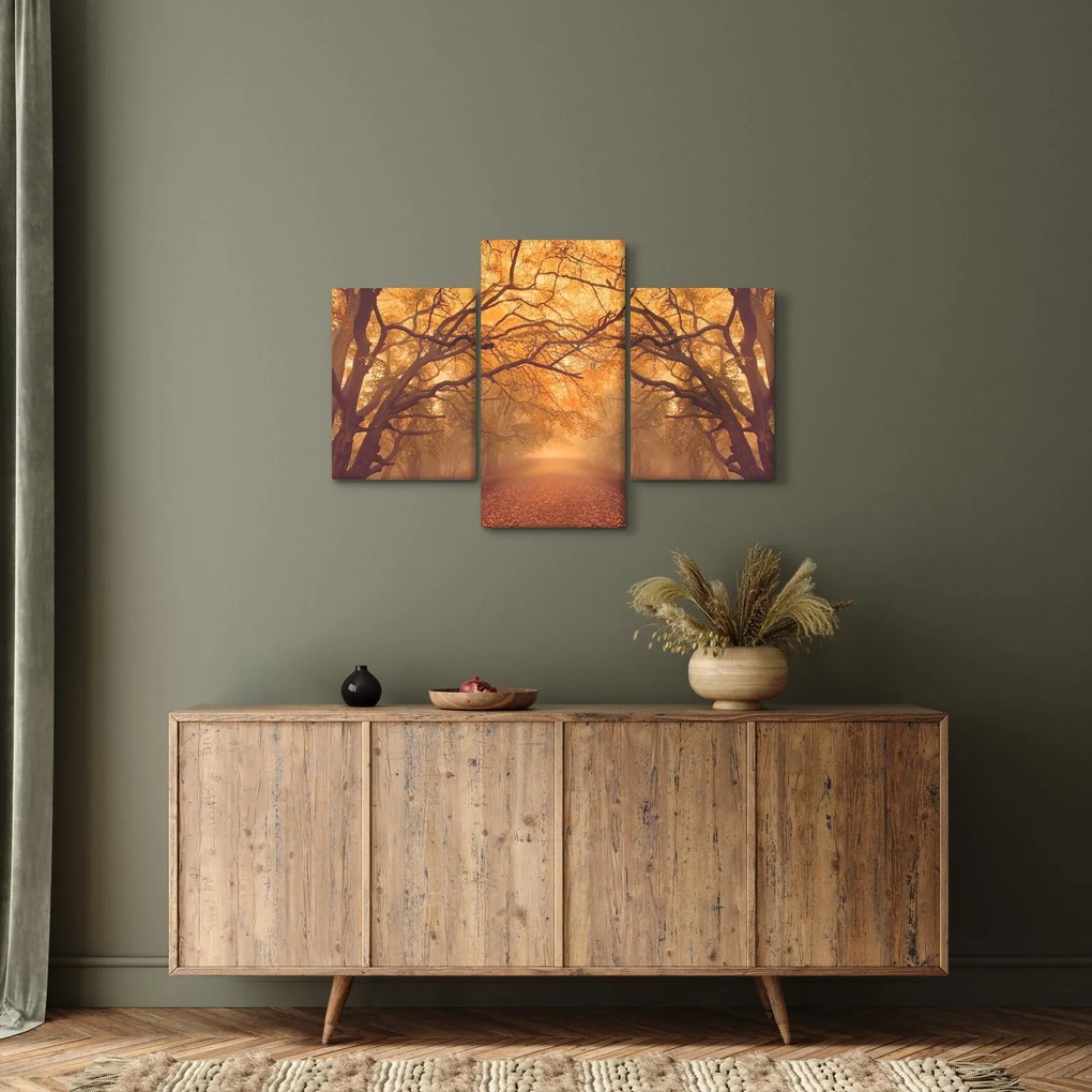 Egy út képe egy őszi tájon (90x60 cm)