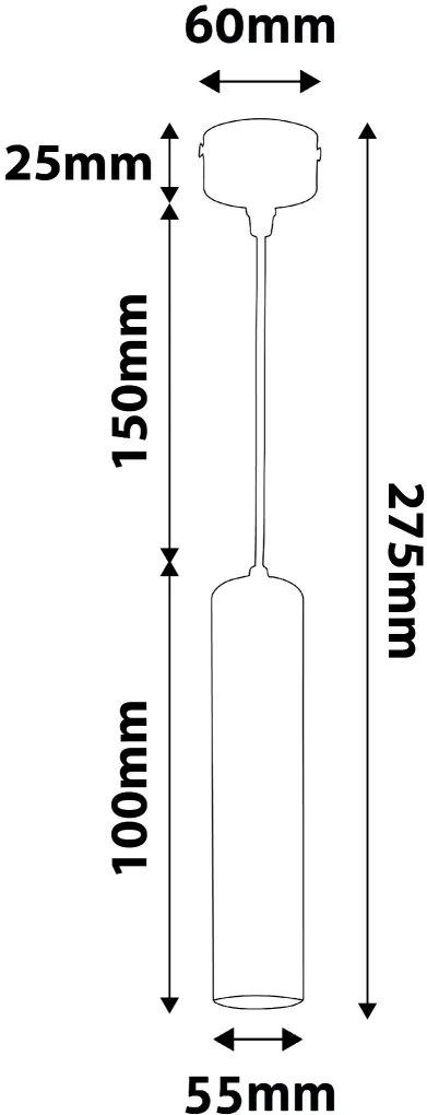 Avide Függeszték GU10 Lámpatest Kerek Fekete 100mm