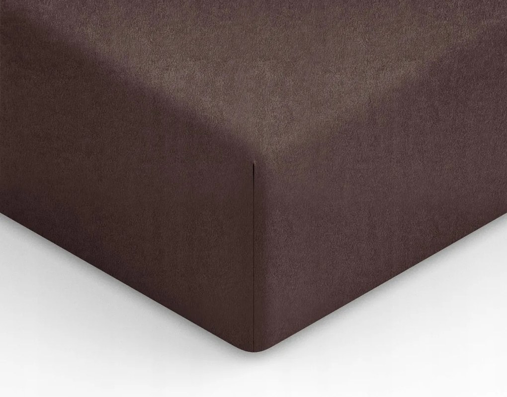 Gumis frottír lepedő 220x200 barna