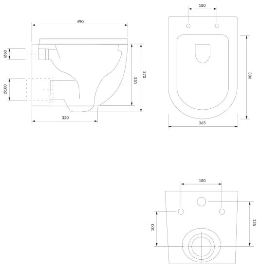 OMNIRES OTTAWAMWBM - Fali WC SoftClose ülőkével OTTAWA kerámia/matt fehér